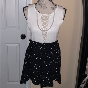 Sweater top and shorts combo